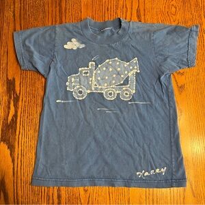 Vintage Kids Blue Unique Hand Painted Cement Mixer Truck by Nancy